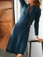 Load image into Gallery viewer, Pure Color Knitted Long Casual Sweater Coat
