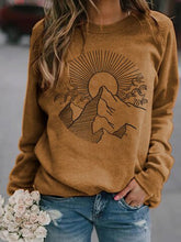 Load image into Gallery viewer, Fashion Printed Round Neck Long Sleeve Hoodies

