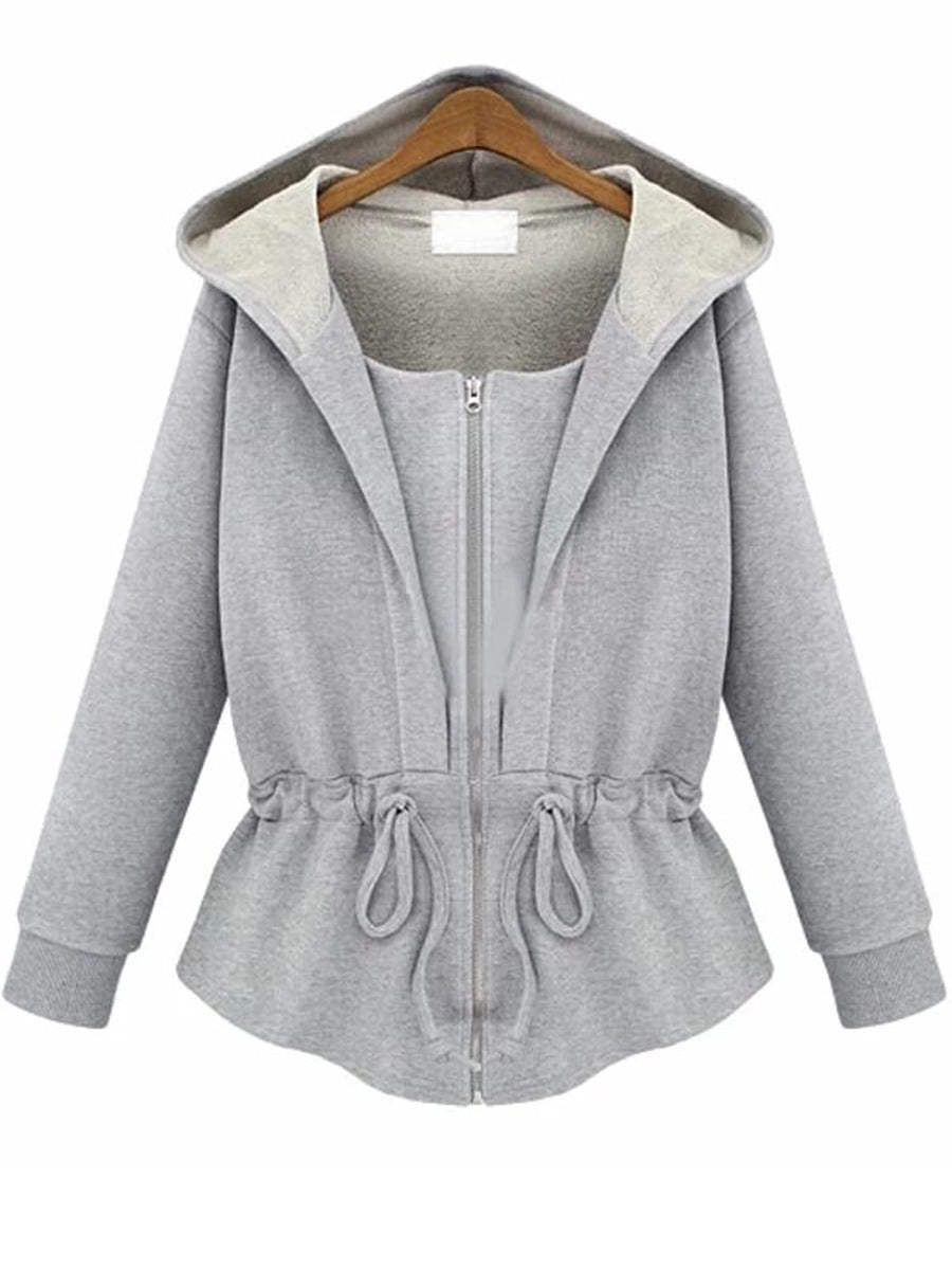 Hooded Long Sleeve Drawstring Loose Sweatshirt