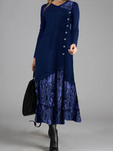 Load image into Gallery viewer, Winter Long-sleeved Abstract Print Casual Dress
