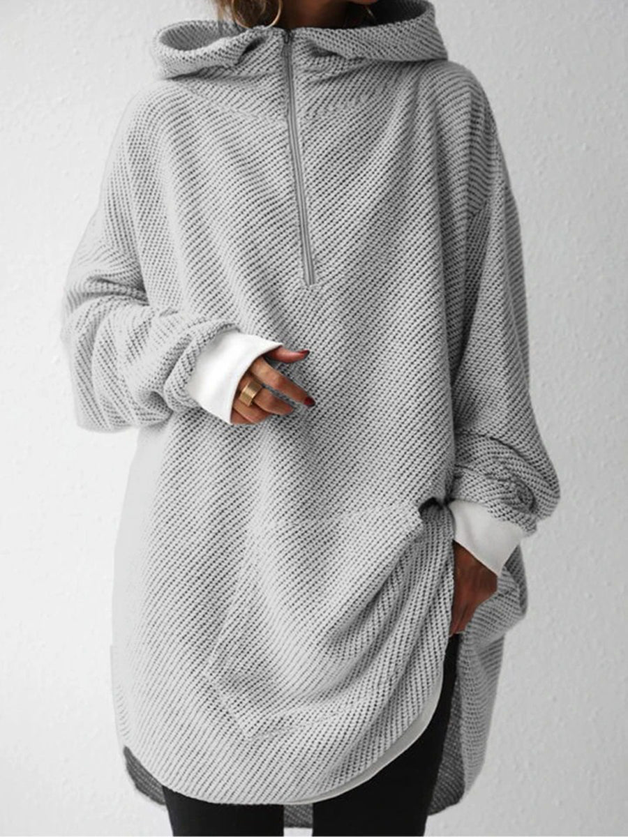 Casual Plain Weave Long Sleeve Fashion Sweatshirt