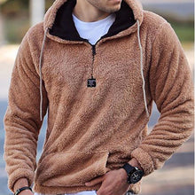 Load image into Gallery viewer, Men&#39;S Casual Solid Color Zipper Plush Hoodie
