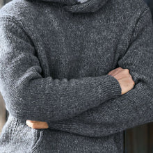 Load image into Gallery viewer, Men&#39;S Casual Solid Color Long-Sleeved Hooded Knitted Top
