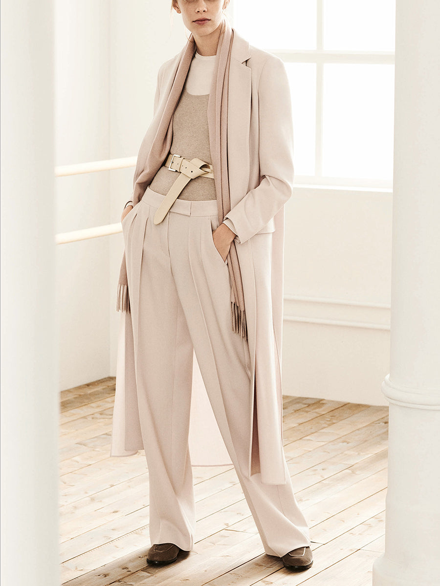 Autumn And Winter Fashion Solid Color Long Women'S Jacket