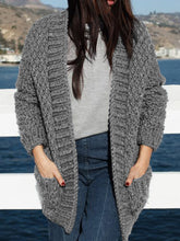 Load image into Gallery viewer, Solid Color Knitted Cardigan Casual Coat
