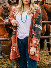 Load image into Gallery viewer, Triangle Pattern Women&#39;s Cardigan Coat
