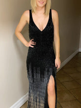 Load image into Gallery viewer, Fashion Sexy V-neck Sleeveless Fringed Evening Dress
