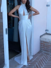 Load image into Gallery viewer, Fashion Solid Color Halter Sleeveless Dress
