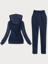 Load image into Gallery viewer, Casual Loose Long Sleeved Hooded Striped Coat Pants Suit
