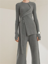 Load image into Gallery viewer, Fashionable Casual Simple Solid Color Women&#39;S Knitted Suit
