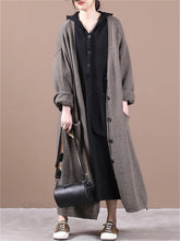 Load image into Gallery viewer, Autumn And Winter Women&#39;S Loose Solid Color Long Sweater Coat
