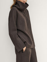 Load image into Gallery viewer, Casual Solid Color High Collar Loose Two-piece Suit

