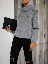 Load image into Gallery viewer, Autumn And Winter Ladies Knitted Casual Turtleneck Sweater
