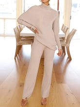 Load image into Gallery viewer, Simple Casual Loose Long Sleeve High Neck Knitted Top
