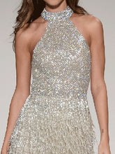 Load image into Gallery viewer, Sexy Fringe Halter Sleeveless Mini Dress
