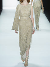 Load image into Gallery viewer, Fashion One-shoulder Sequin Elegant Evening Dress
