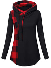 Load image into Gallery viewer, Color Block Long Sleeve Mid-Length Casual Hoodie
