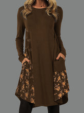 Load image into Gallery viewer, Symmetrical Stitching Printing Dress
