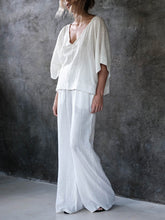 Load image into Gallery viewer, Solid Color Mid Sleeve Loose Casual Two Piece Suit
