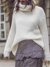 Load image into Gallery viewer, Fashion Women&#39;S Knitted Sweater Striped Suit Skirt
