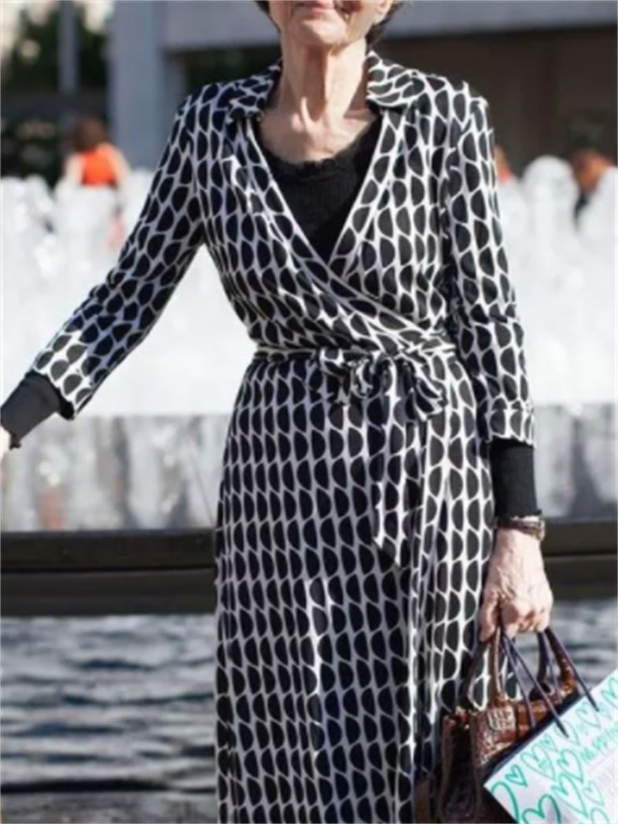 Retro Polka Dot Simple Women'S Casual Coat