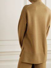 Load image into Gallery viewer, Casual Solid Color High Neck Knitted Two-piece Set
