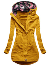 Load image into Gallery viewer, Autumn And Winter Ladies Casual Hooded Printed Jacket
