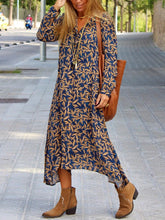 Load image into Gallery viewer, Retro Leaf Print Holiday Women&#39;S Dress
