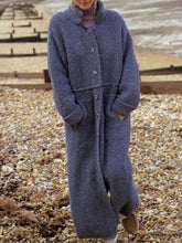 Load image into Gallery viewer, Fashion Stand-up Collar Single-breasted Casual Woolen Long Coat
