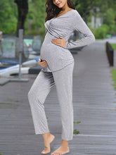 Load image into Gallery viewer, Autumn V-neck Homewear Maternity and Nursing Suit
