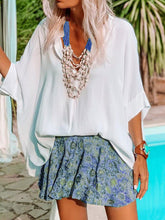 Load image into Gallery viewer, Casual Loose V-neck Bat Sleeve Solid Color Two-piece Suit
