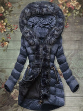 Load image into Gallery viewer, Winter Warm Solid Color Hooded Jacket Coat with Fur
