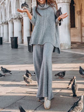 Load image into Gallery viewer, Women&#39;S Fashion Solid Color High Neck Loose Knit Suit
