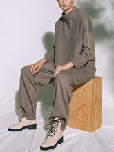 Load image into Gallery viewer, Solid Color Knitted Turtleneck Comfortable Suit
