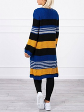 Load image into Gallery viewer, Autumn And Winter Casual Women&#39;S Color-Blocking Long Sweater Coat

