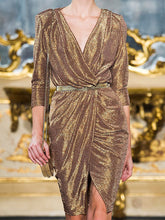 Load image into Gallery viewer, Fashion V-neck Long Sleeve Elegant Evening Dress
