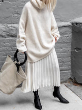 Load image into Gallery viewer, Fashion Casual Solid Color High Neck Long Sleeve Two-piece Suit
