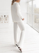 Load image into Gallery viewer, Simple Casual Loose Long-Sleeved Top Pants Comfortable Knitted Suit
