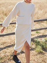 Load image into Gallery viewer, Fashion Casual Solid Color Round Neck Split Two-piece Suit
