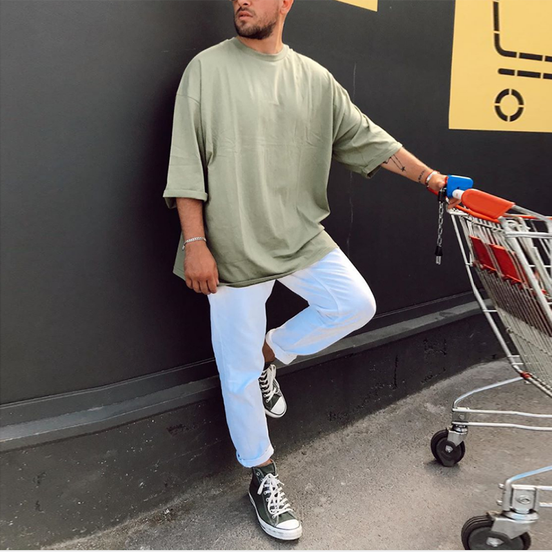 Solid Color Fashion Loose Street Style Long Sleeve T-Shirt