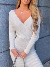 Load image into Gallery viewer, Sexy And Elegant V-Neck Women&#39;S Sweater Dress
