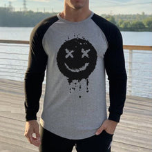 Load image into Gallery viewer, Men&#39;S Slim Stitching Printed Long-Sleeved Casual T-Shirt
