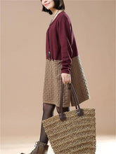 Load image into Gallery viewer, Casual Women&#39;S Color Matching Sweater Dress
