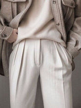 Load image into Gallery viewer, Fashion Casual High Neck Women Knitted Two-Piece Suit
