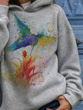 Load image into Gallery viewer, Autumn and Winter Women&#39;s Bird Print  Hoodie
