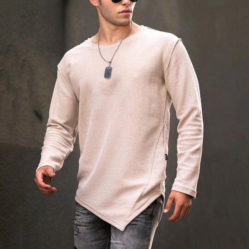Men'S Smile Print Casual Long-Sleeved T-Shirt