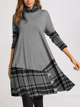 Load image into Gallery viewer, Check Button Fashion Casual Long Sleeve Dress
