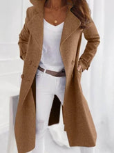 Load image into Gallery viewer, Lapel Double-breasted Solid Color Casual Jacket

