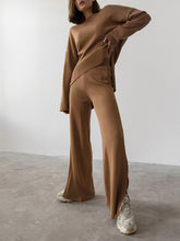 Load image into Gallery viewer, Casual Knitted Wide-Leg Pants Suit
