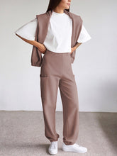 Load image into Gallery viewer, Fashion Casual Hooded Solid Color Two-piece Set
